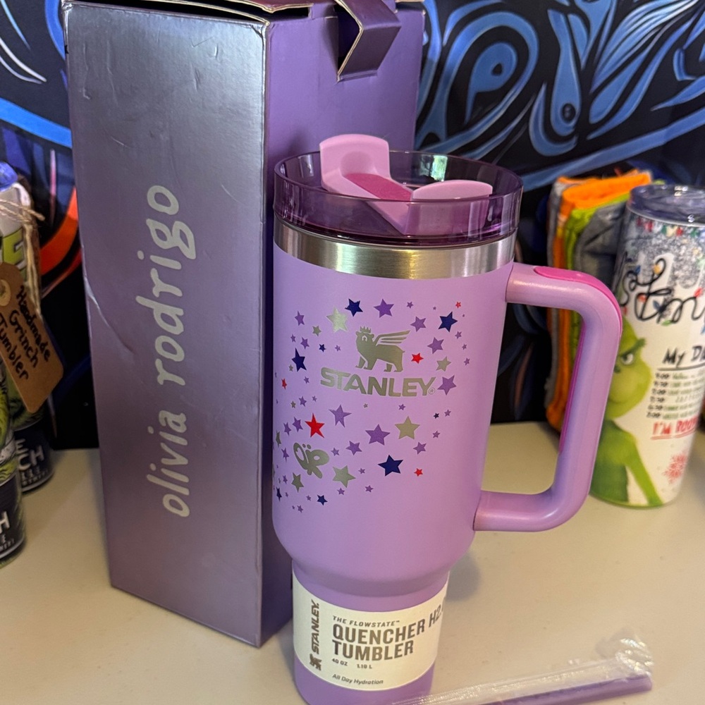 Stanley Purple Starry Tumbler with Handle - Picture 6 of 6
